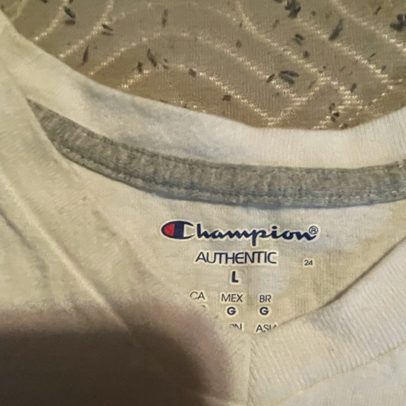 White Champion T-Shirt size: Large - Picture 2 of 2